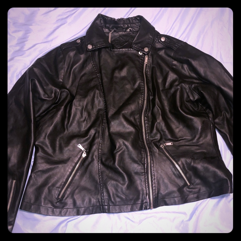 Faux leather jacket